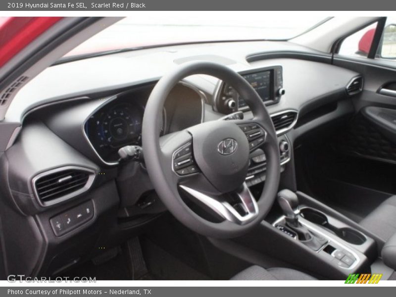 Scarlet Red / Black 2019 Hyundai Santa Fe SEL
