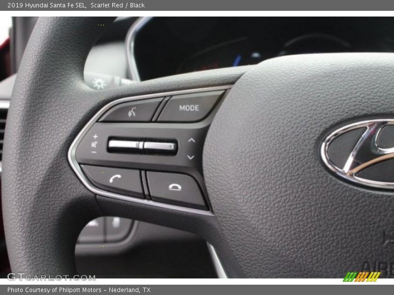Scarlet Red / Black 2019 Hyundai Santa Fe SEL