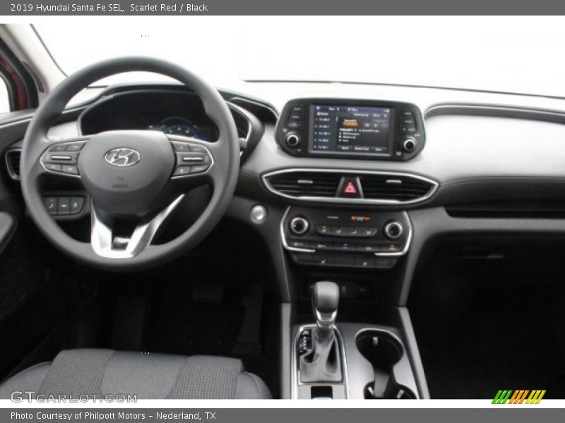 Scarlet Red / Black 2019 Hyundai Santa Fe SEL