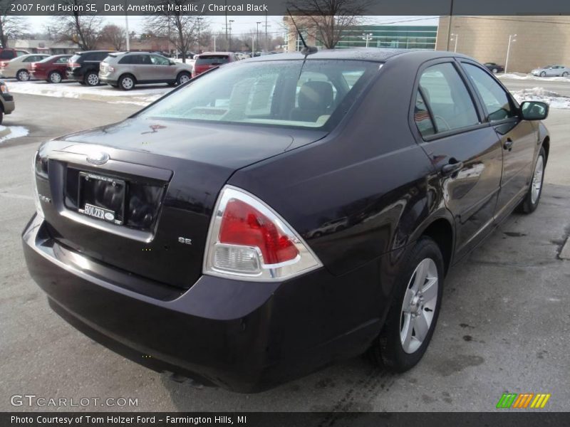 Dark Amethyst Metallic / Charcoal Black 2007 Ford Fusion SE