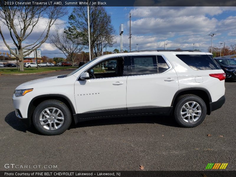 Summit White / Jet Black 2019 Chevrolet Traverse LT AWD