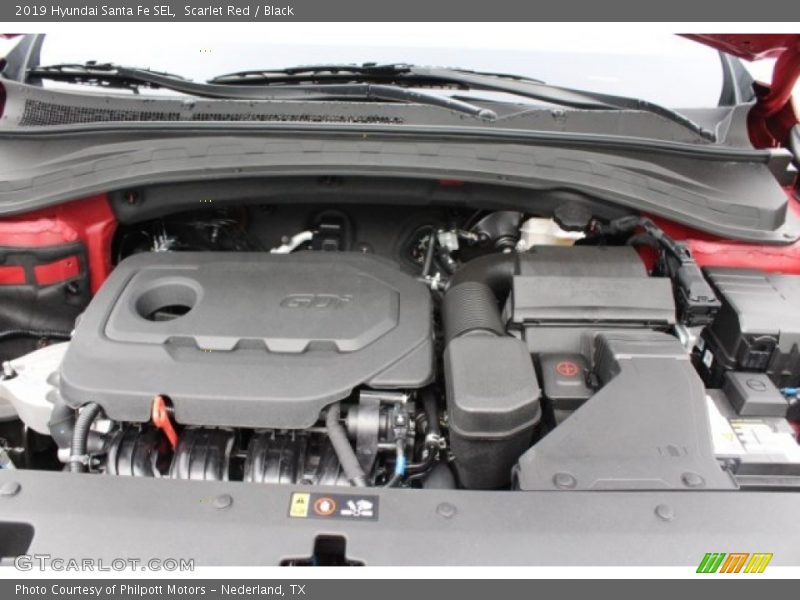 Scarlet Red / Black 2019 Hyundai Santa Fe SEL