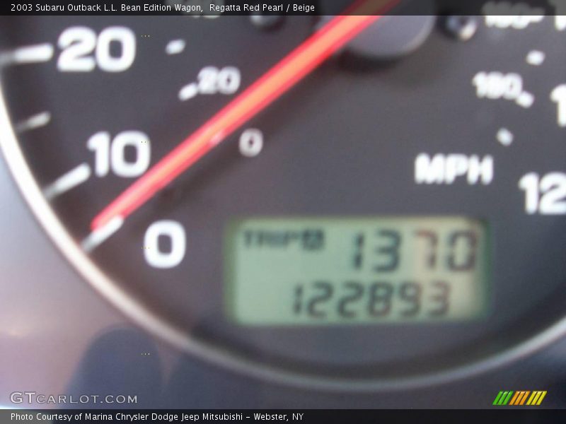 Regatta Red Pearl / Beige 2003 Subaru Outback L.L. Bean Edition Wagon