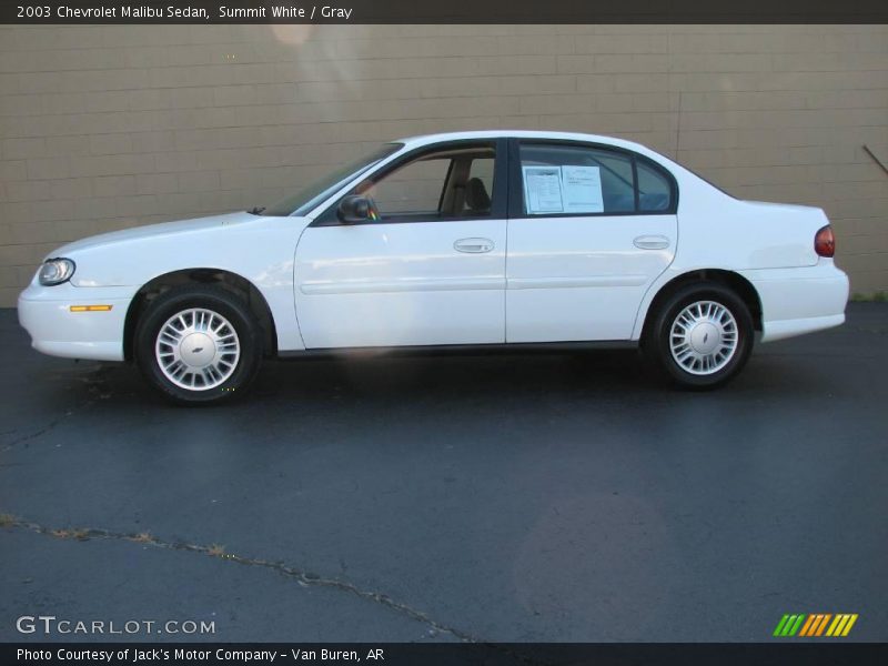 Summit White / Gray 2003 Chevrolet Malibu Sedan