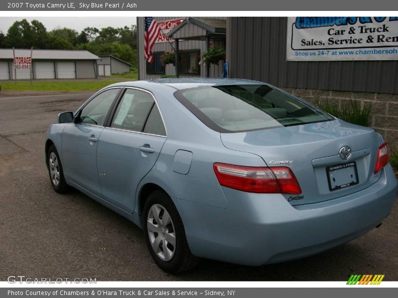 Sky Blue Pearl / Ash 2007 Toyota Camry LE