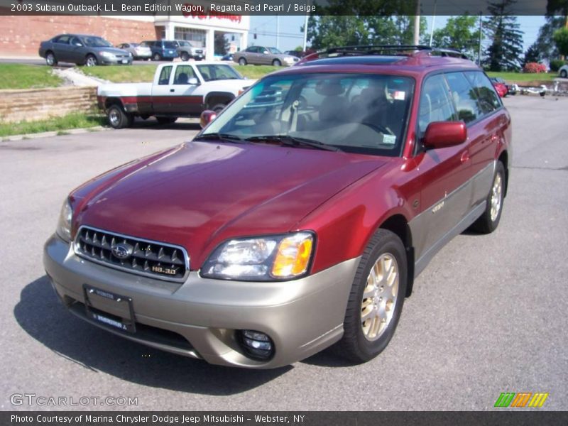 Regatta Red Pearl / Beige 2003 Subaru Outback L.L. Bean Edition Wagon