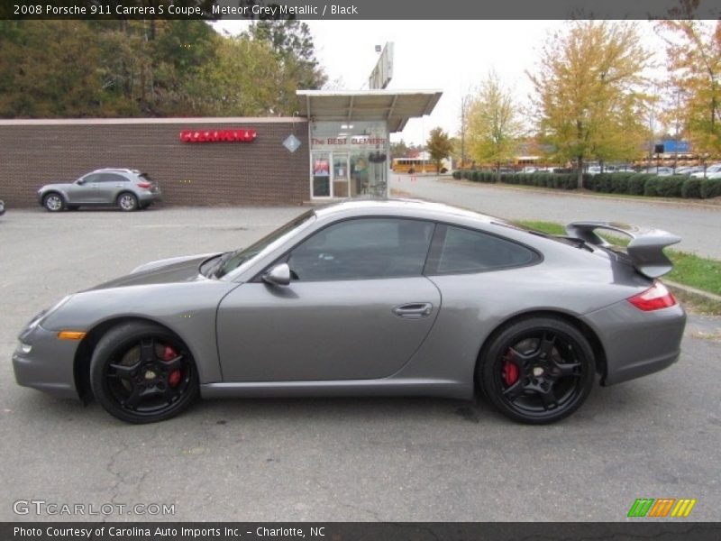 Meteor Grey Metallic / Black 2008 Porsche 911 Carrera S Coupe