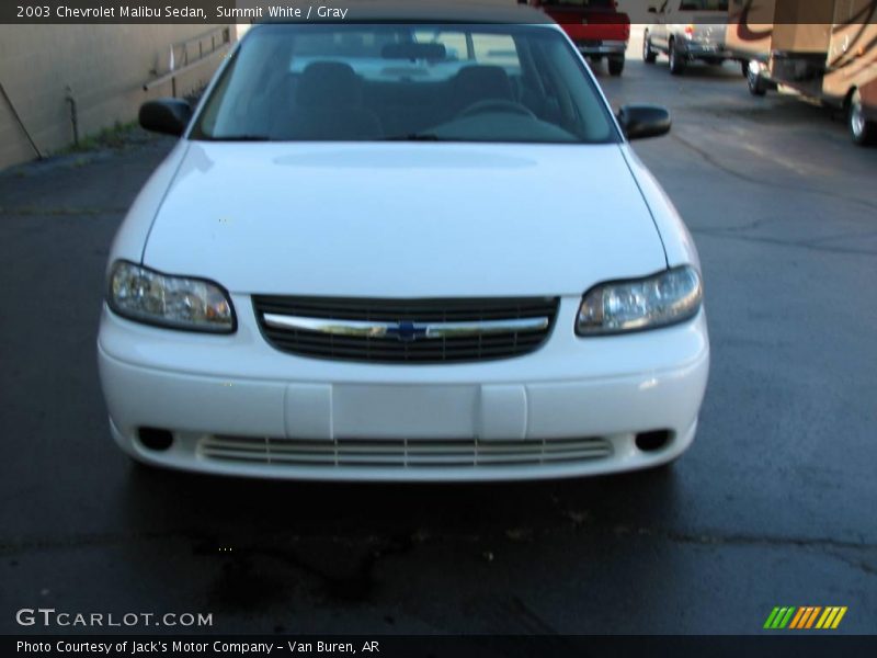 Summit White / Gray 2003 Chevrolet Malibu Sedan
