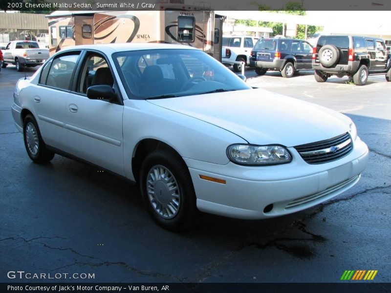 Summit White / Gray 2003 Chevrolet Malibu Sedan