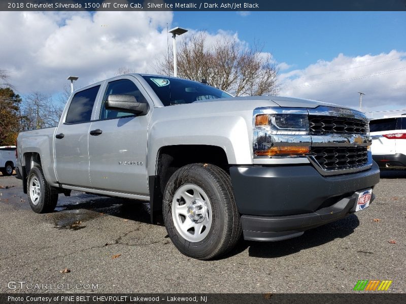 Silver Ice Metallic / Dark Ash/Jet Black 2018 Chevrolet Silverado 1500 WT Crew Cab