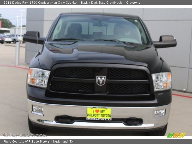 Black / Dark Slate Gray/Medium Graystone 2012 Dodge Ram 1500 Outdoorsman Crew Cab 4x4