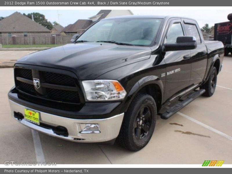 Black / Dark Slate Gray/Medium Graystone 2012 Dodge Ram 1500 Outdoorsman Crew Cab 4x4