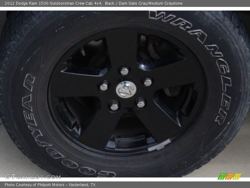Black / Dark Slate Gray/Medium Graystone 2012 Dodge Ram 1500 Outdoorsman Crew Cab 4x4