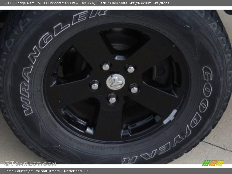 Black / Dark Slate Gray/Medium Graystone 2012 Dodge Ram 1500 Outdoorsman Crew Cab 4x4