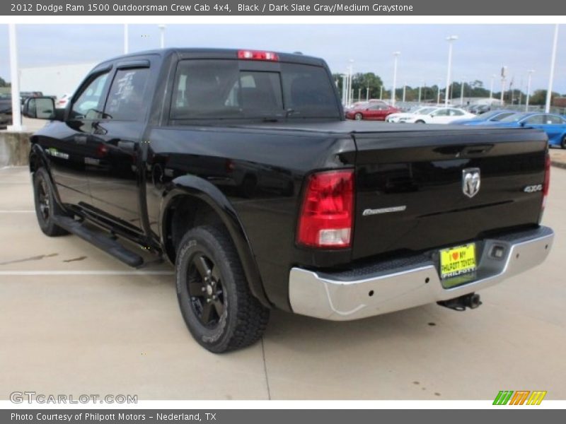 Black / Dark Slate Gray/Medium Graystone 2012 Dodge Ram 1500 Outdoorsman Crew Cab 4x4