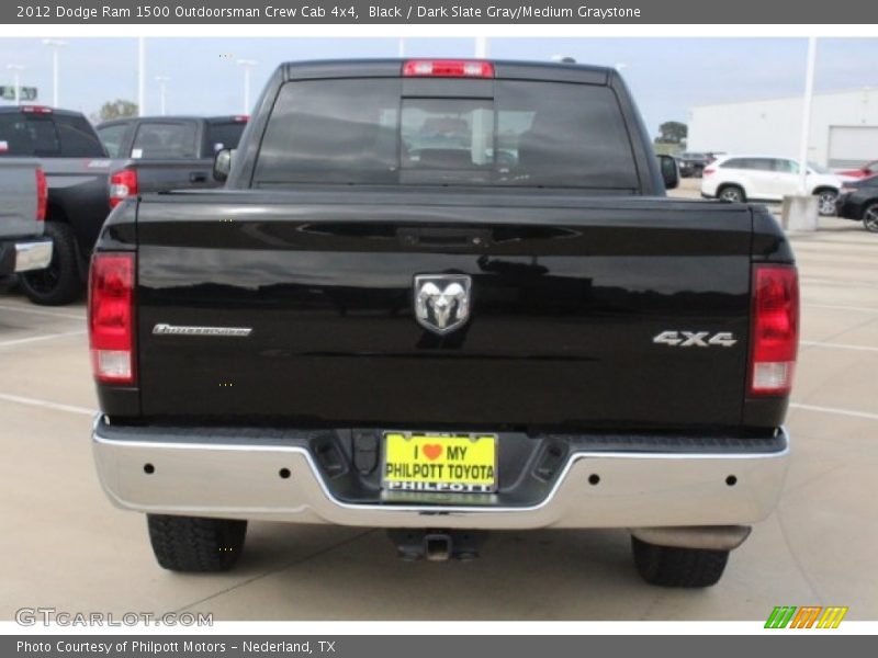 Black / Dark Slate Gray/Medium Graystone 2012 Dodge Ram 1500 Outdoorsman Crew Cab 4x4