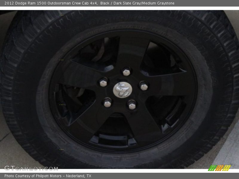 Black / Dark Slate Gray/Medium Graystone 2012 Dodge Ram 1500 Outdoorsman Crew Cab 4x4