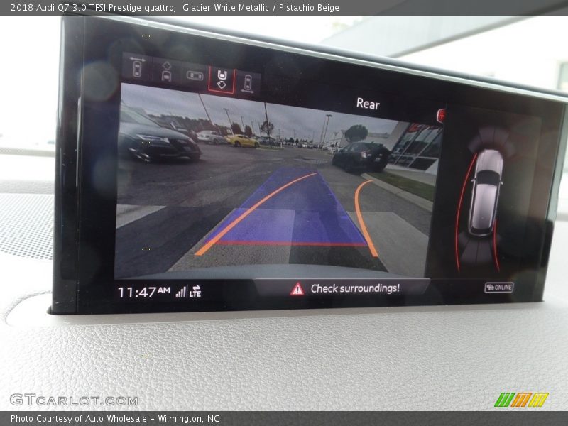 Glacier White Metallic / Pistachio Beige 2018 Audi Q7 3.0 TFSI Prestige quattro