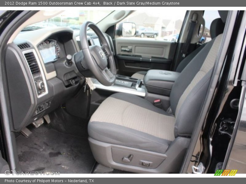 Black / Dark Slate Gray/Medium Graystone 2012 Dodge Ram 1500 Outdoorsman Crew Cab 4x4