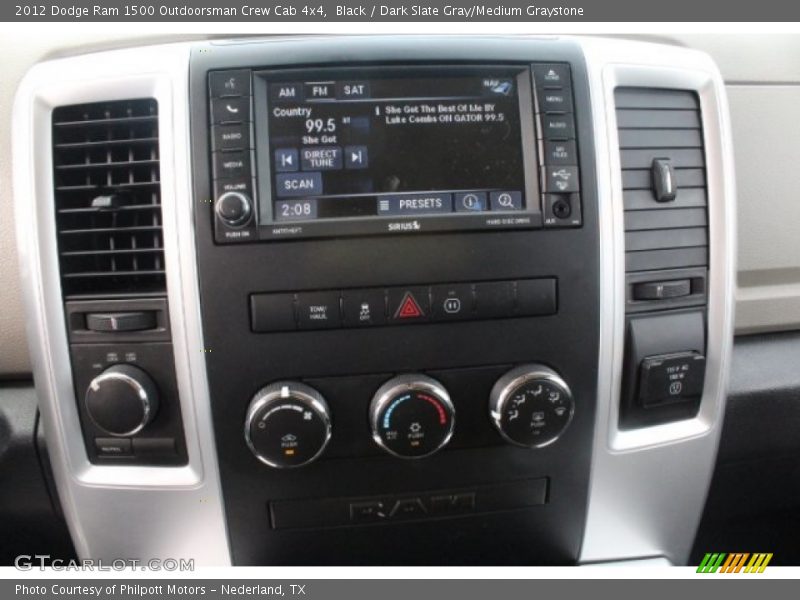 Black / Dark Slate Gray/Medium Graystone 2012 Dodge Ram 1500 Outdoorsman Crew Cab 4x4