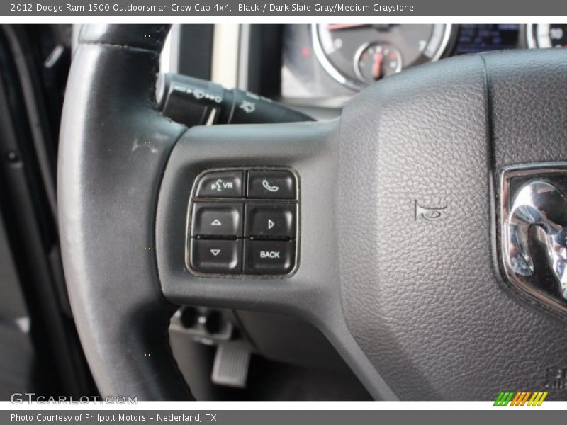 Black / Dark Slate Gray/Medium Graystone 2012 Dodge Ram 1500 Outdoorsman Crew Cab 4x4