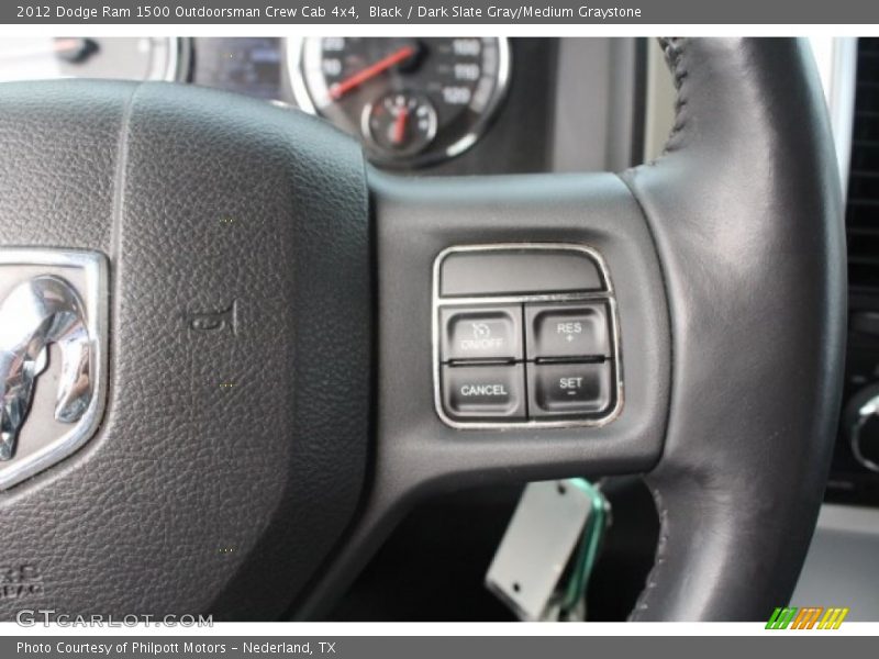 Black / Dark Slate Gray/Medium Graystone 2012 Dodge Ram 1500 Outdoorsman Crew Cab 4x4