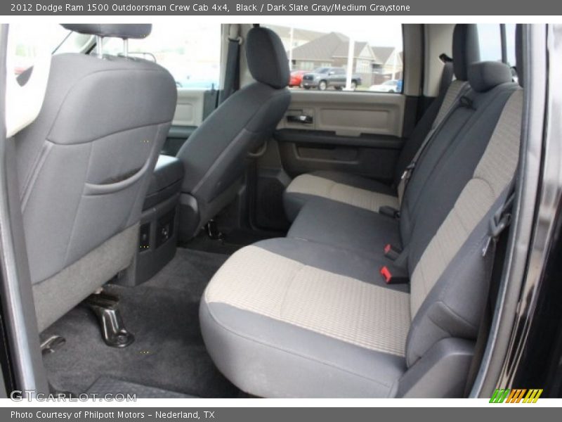 Black / Dark Slate Gray/Medium Graystone 2012 Dodge Ram 1500 Outdoorsman Crew Cab 4x4
