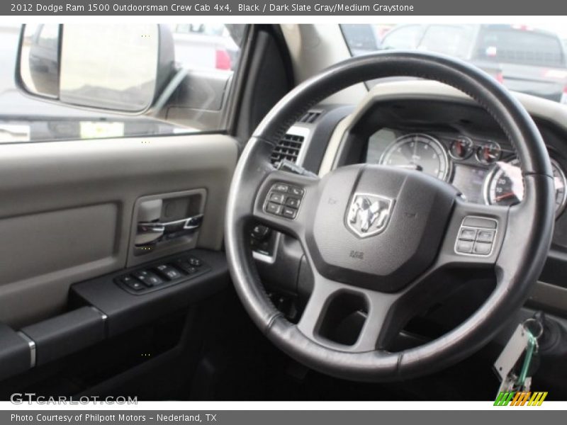 Black / Dark Slate Gray/Medium Graystone 2012 Dodge Ram 1500 Outdoorsman Crew Cab 4x4