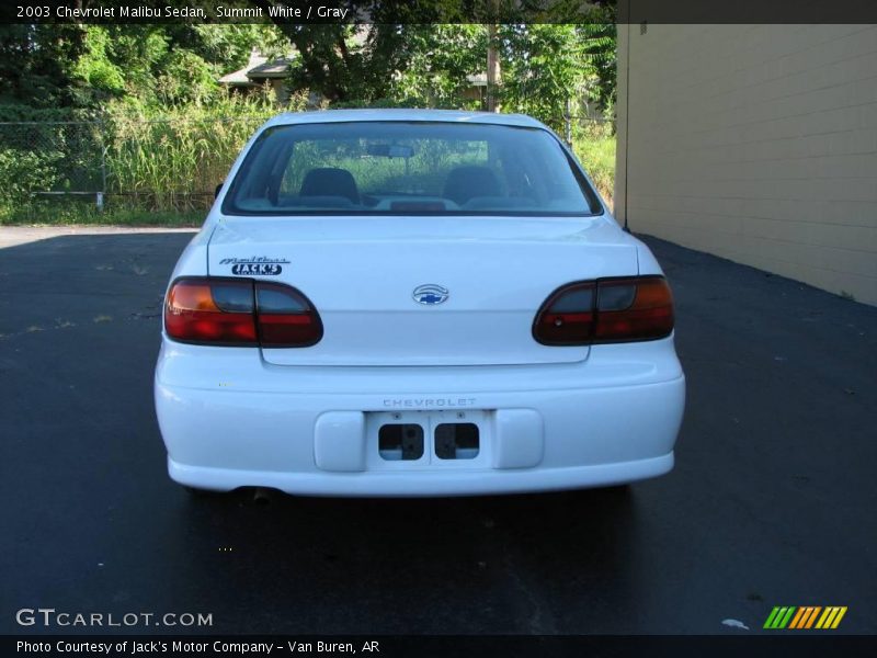 Summit White / Gray 2003 Chevrolet Malibu Sedan