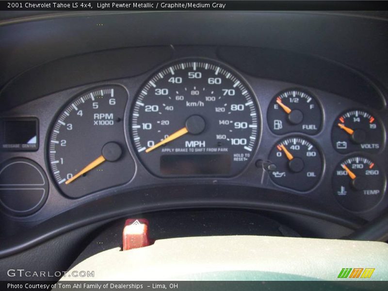 Light Pewter Metallic / Graphite/Medium Gray 2001 Chevrolet Tahoe LS 4x4