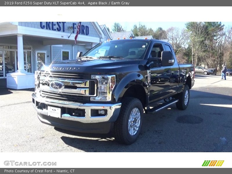 Agate Black / Earth Gray 2019 Ford F250 Super Duty XLT SuperCab 4x4