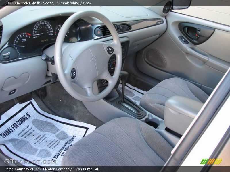 Summit White / Gray 2003 Chevrolet Malibu Sedan