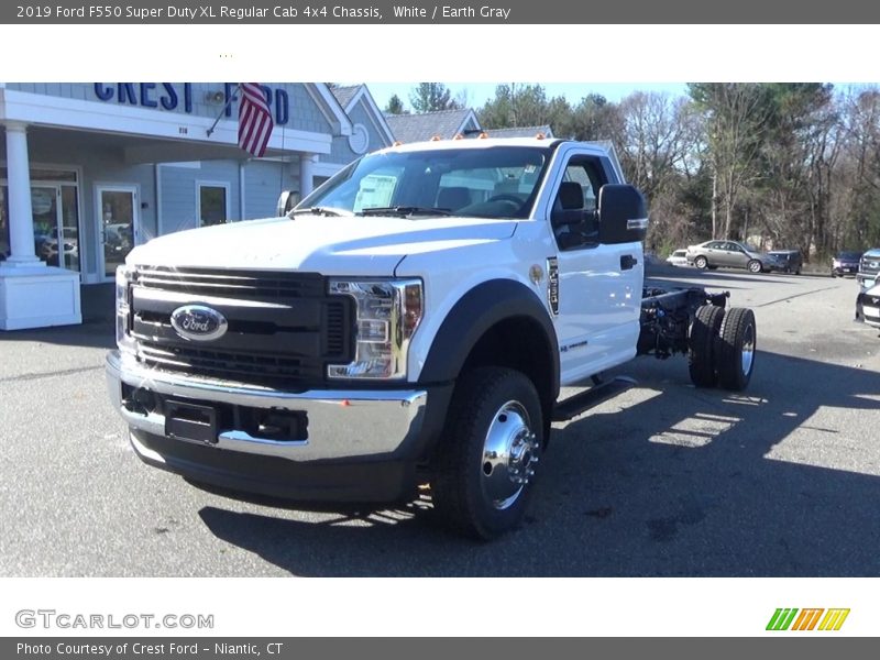 White / Earth Gray 2019 Ford F550 Super Duty XL Regular Cab 4x4 Chassis