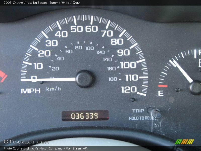 Summit White / Gray 2003 Chevrolet Malibu Sedan