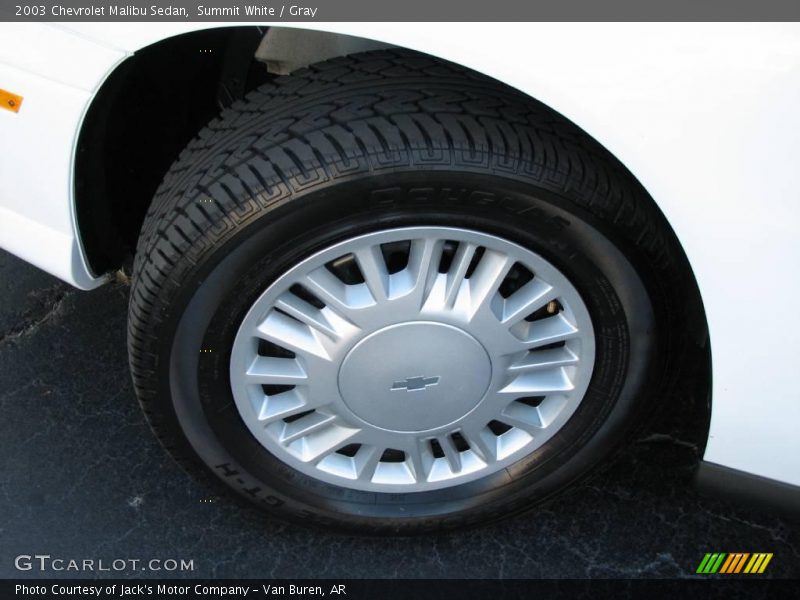 Summit White / Gray 2003 Chevrolet Malibu Sedan