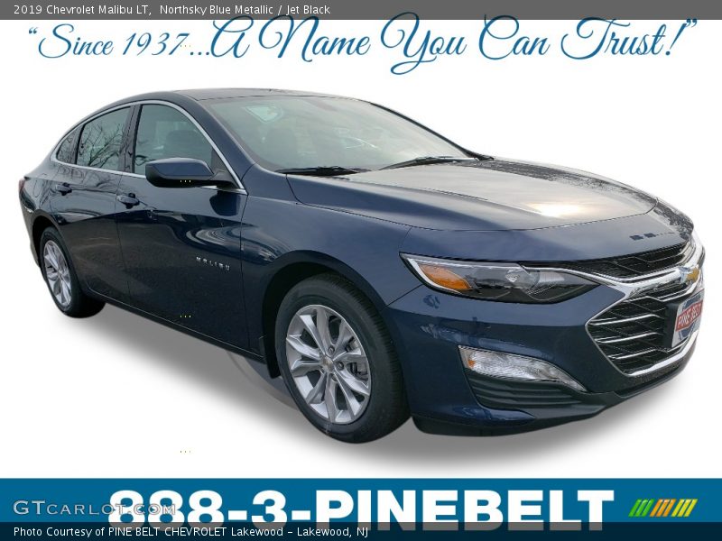 Northsky Blue Metallic / Jet Black 2019 Chevrolet Malibu LT