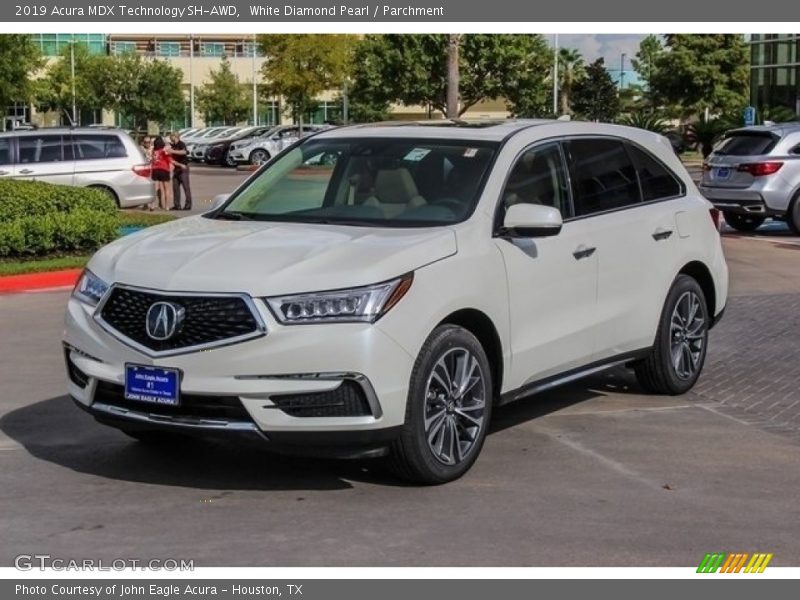 White Diamond Pearl / Parchment 2019 Acura MDX Technology SH-AWD