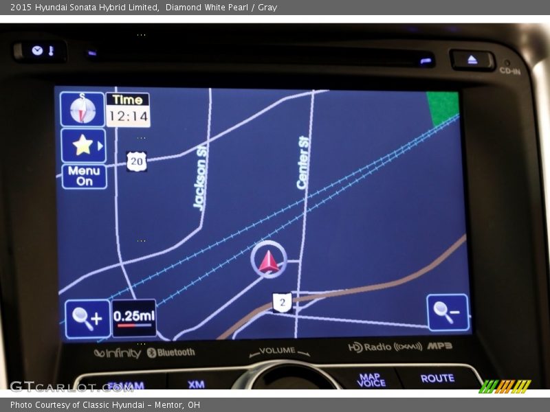 Diamond White Pearl / Gray 2015 Hyundai Sonata Hybrid Limited