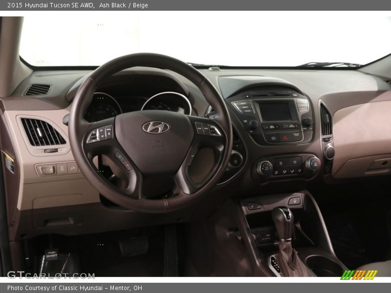 Ash Black / Beige 2015 Hyundai Tucson SE AWD