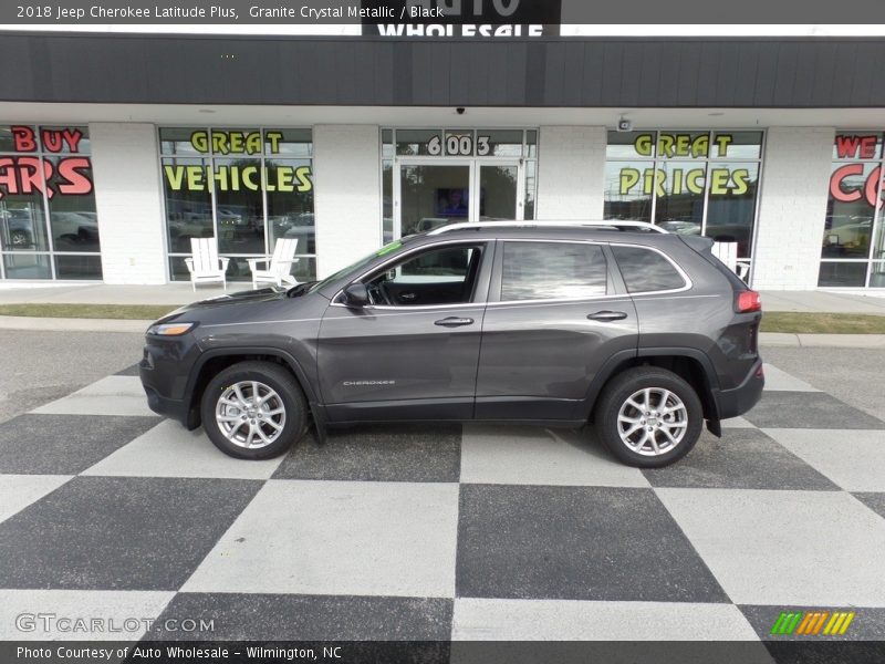 Granite Crystal Metallic / Black 2018 Jeep Cherokee Latitude Plus