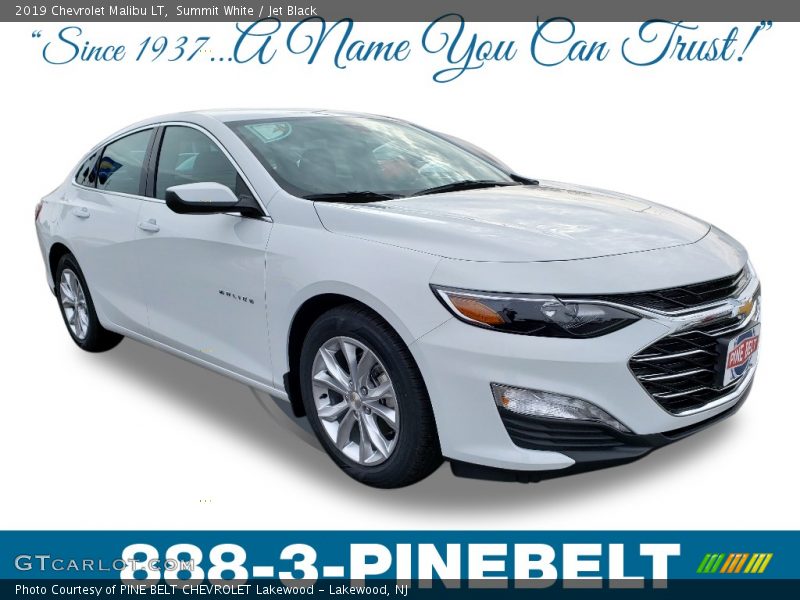 Summit White / Jet Black 2019 Chevrolet Malibu LT