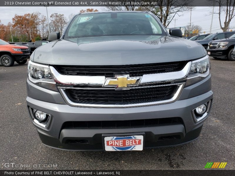 Satin Steel Metallic / Jet Black/Dark Ash 2019 Chevrolet Colorado WT Extended Cab 4x4