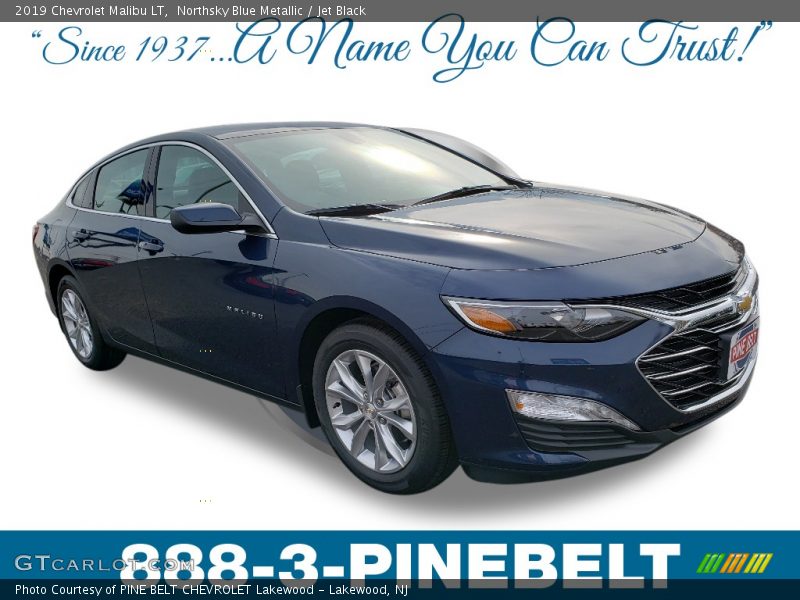 Northsky Blue Metallic / Jet Black 2019 Chevrolet Malibu LT