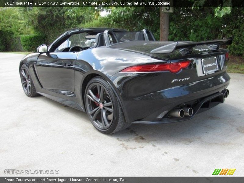 Ultimate Black / SVR Quilted Jet W/Cirrus Stitching 2017 Jaguar F-TYPE SVR AWD Convertible