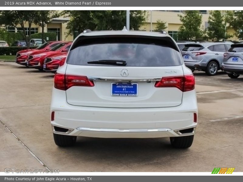 White Diamond Pearl / Espresso 2019 Acura MDX Advance