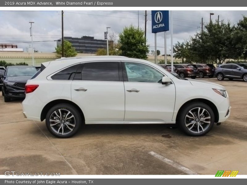 White Diamond Pearl / Espresso 2019 Acura MDX Advance