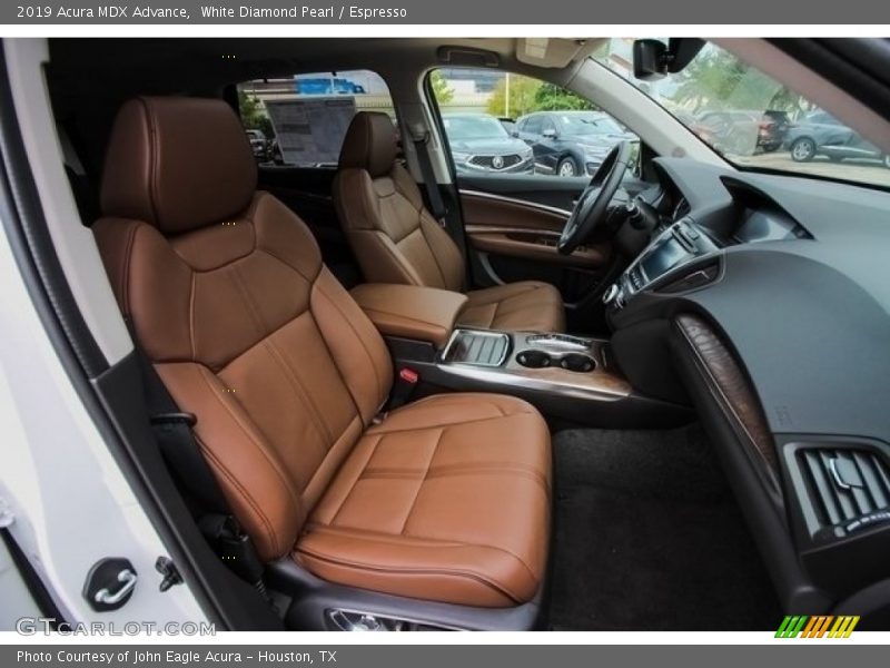 White Diamond Pearl / Espresso 2019 Acura MDX Advance