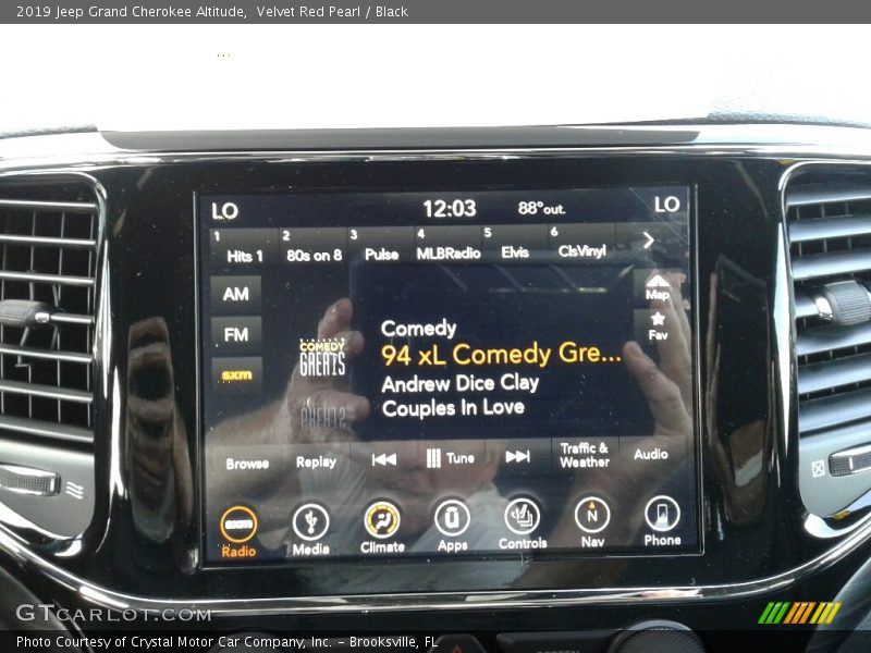 Velvet Red Pearl / Black 2019 Jeep Grand Cherokee Altitude