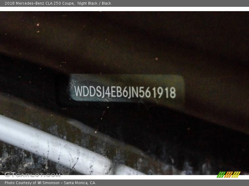 Night Black / Black 2018 Mercedes-Benz CLA 250 Coupe