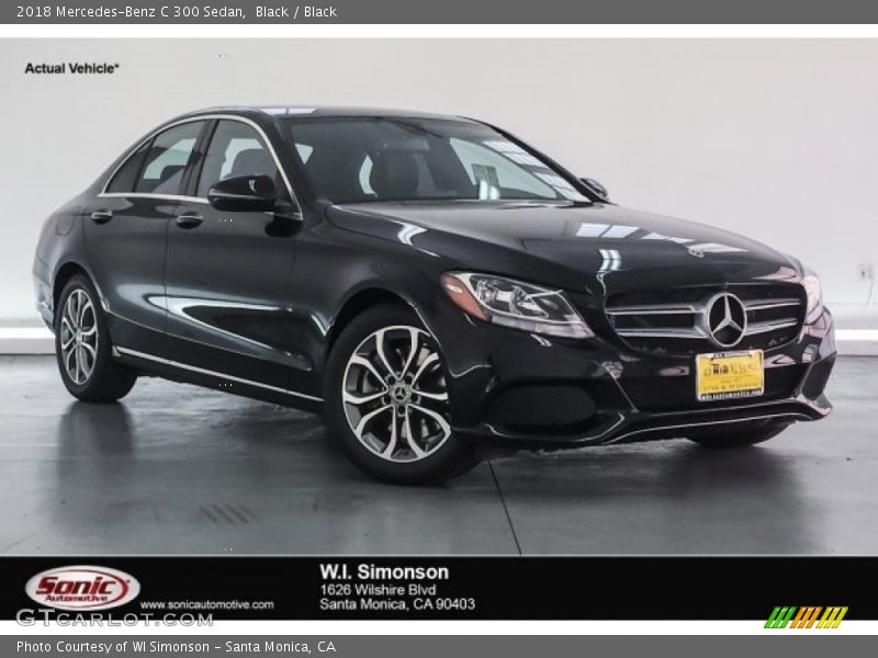 Black / Black 2018 Mercedes-Benz C 300 Sedan